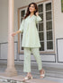 Mint Cotton Solid A-line Co-ord Set